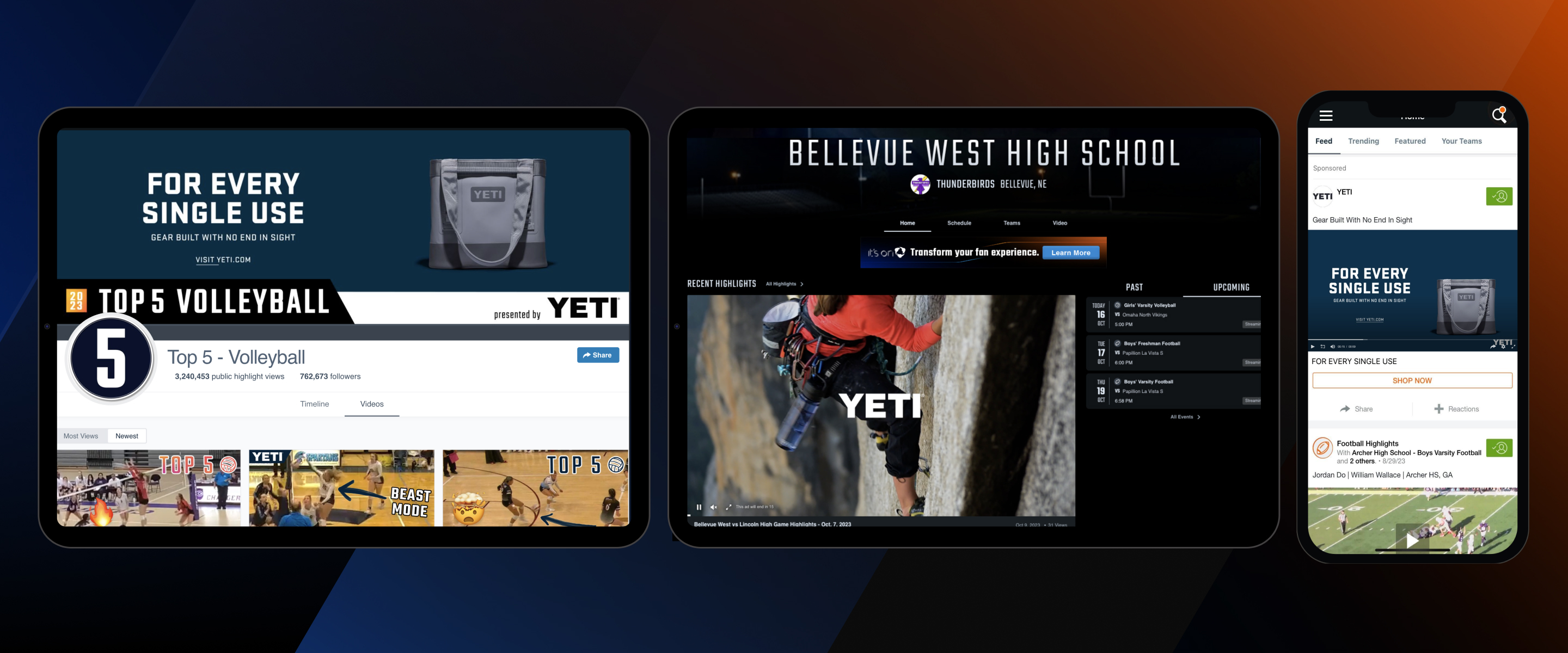 Brand placement opportunities on Hudl