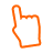 an orange foam finger