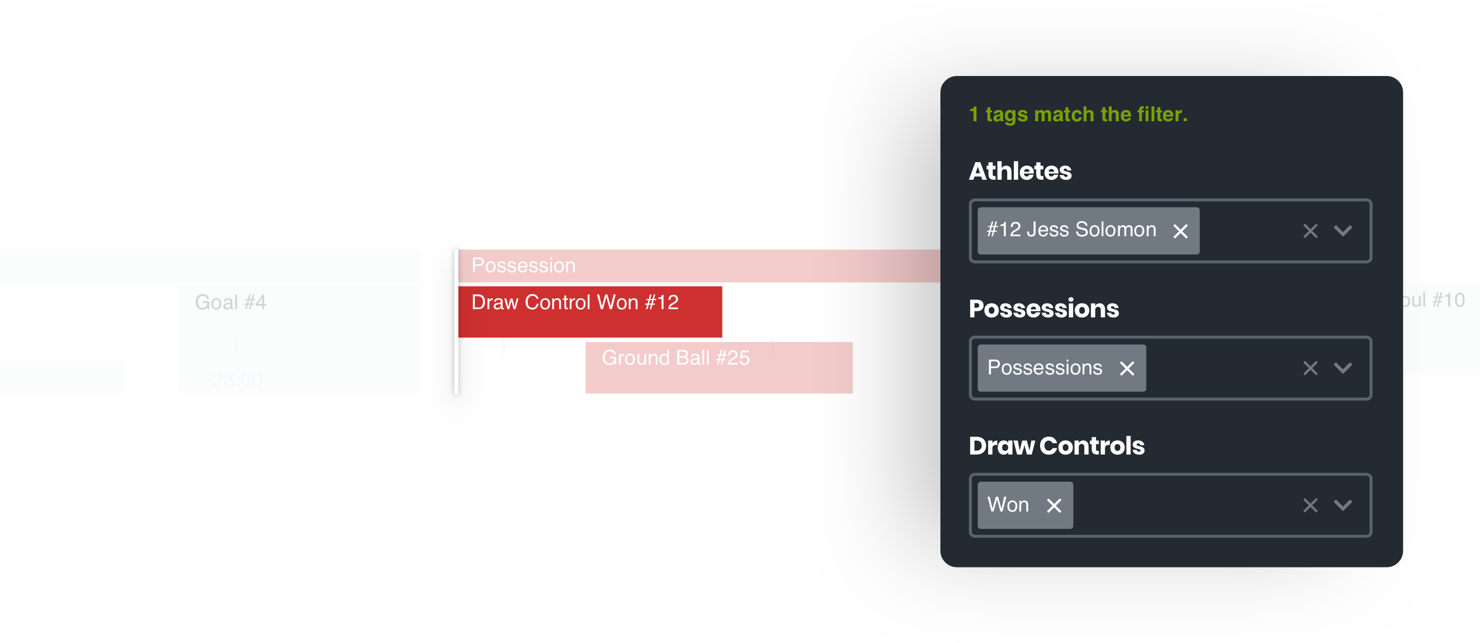 Use Hudl for Lacrosse to review stats and create custom playlists