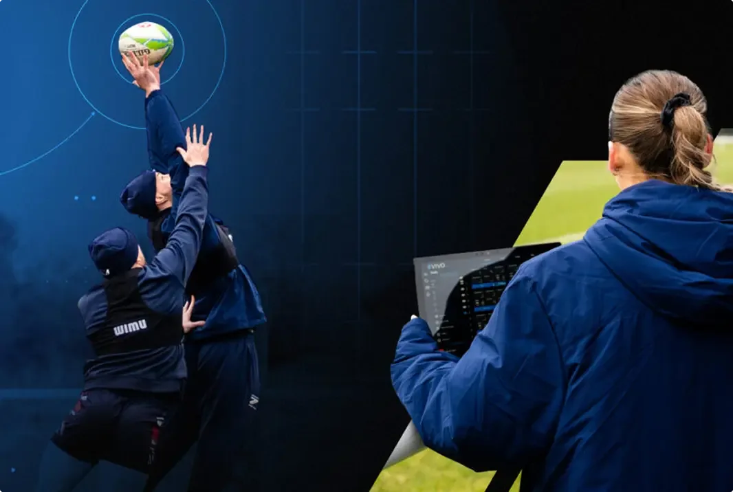 Rugby Sevens players and an analyst