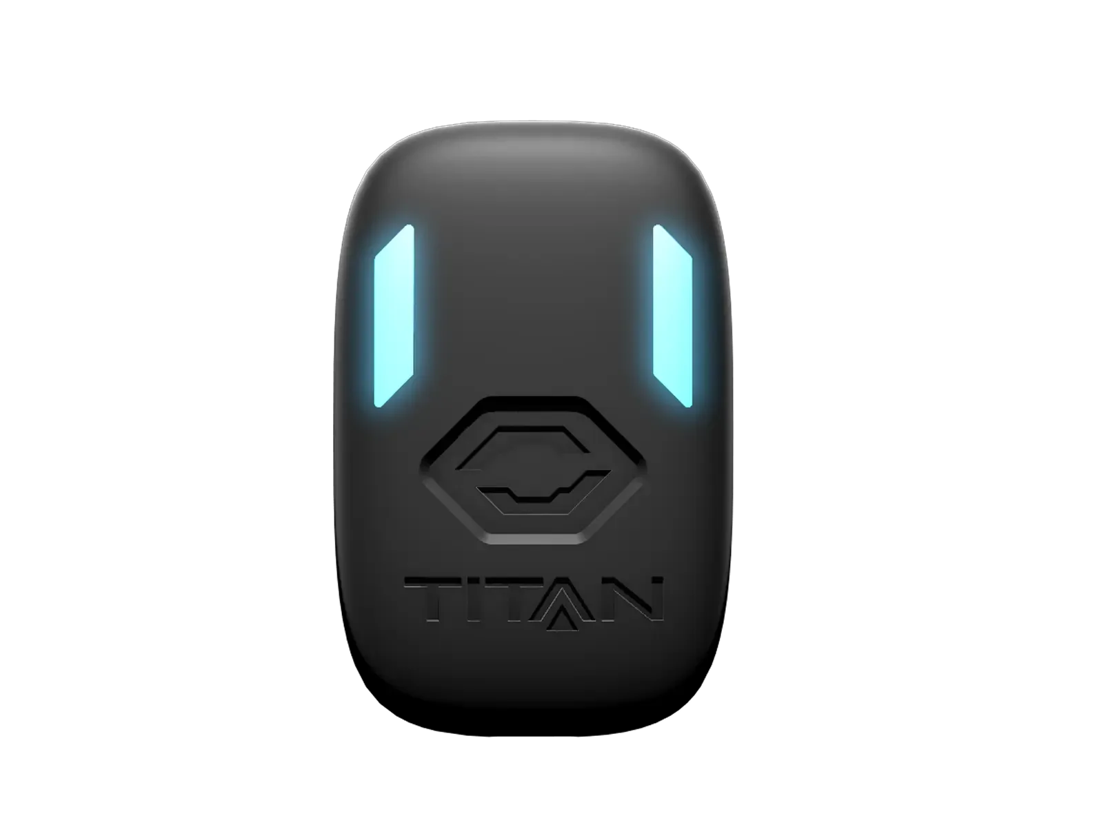 Titan GPS device, with illuminated blue LEDs.